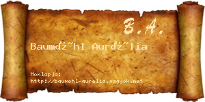 Baumöhl Aurélia névjegykártya